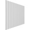 Ekena Millwork 48H x 3/8T Adjustable PVC Slat Wall Panel Kit w/ 3W Slats, Unfinished contains 15 Slats SWP60X48X0375UN - alternate 2